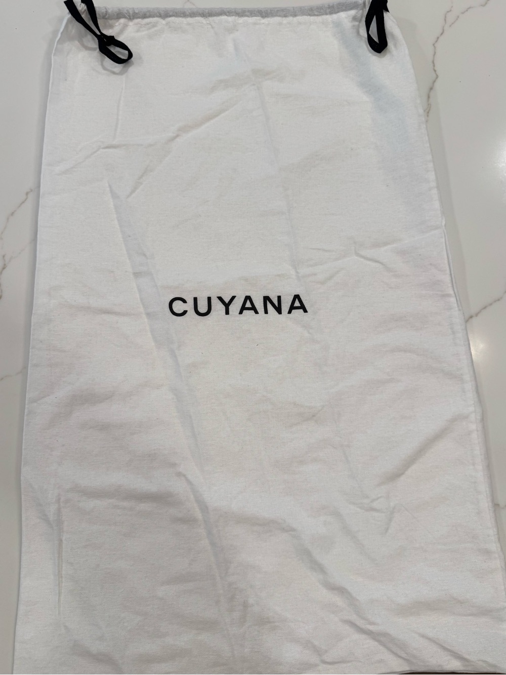 Unused Authentic Cuyana Extra Large White Cotton Drawstring Dust Bag 18"x28.5"